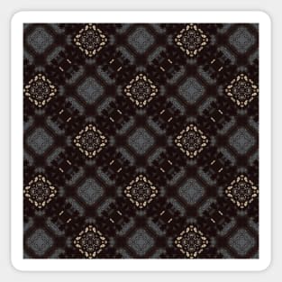 Black and White Diagonal Geometric Pattern - WelshDesignsTP002 Sticker